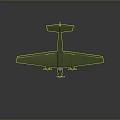 Green Twin Propeller Aircraft Model For Space And Aerospace Exploration