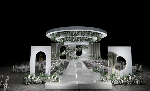 Modern Wedding Scene Korean Wedding Venue 3d model