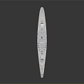 Detailed 3D Battleship Model With Hull Upper Deck Turret Guns And Antennas