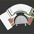 Modern Multi Level Architectural Design With Green Roof And Curved Glass Structure