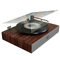 Acoustic phonograph ornaments record player 3d model