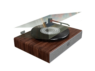 Acoustic phonograph ornaments record player 3d model