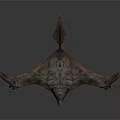 Flying Reptile like Game and Movie Character With Open Wings and Sharp Teeth