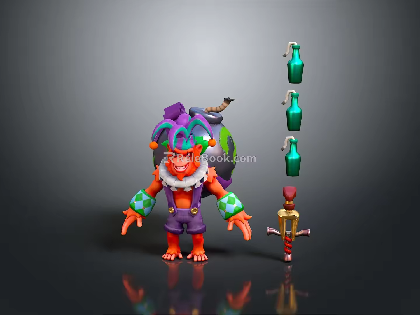 Monkey CG Monkey Cartoon Monkey Anime Monkey Stylized Monkey Fantasy Style Monkey Toy 3d model