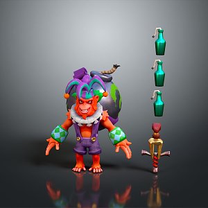 Monkey CG Monkey Cartoon Monkey Anime Monkey Stylized Monkey Fantasy Style Monkey Toy 3d model