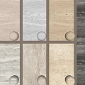 Modern Background Wall Panel Design With Neutral Stone Tiles And Decorative Balls 3d model