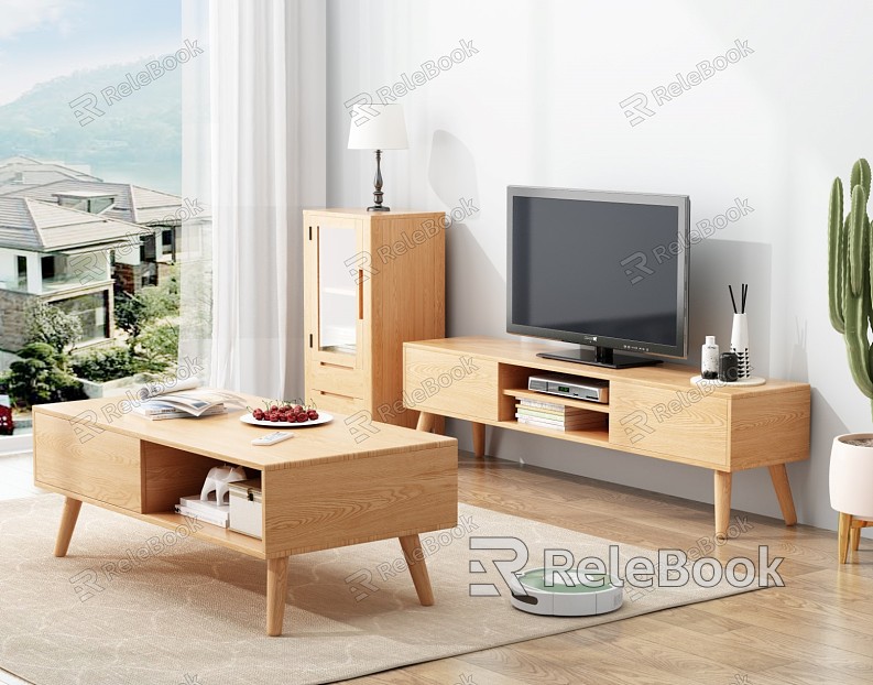 Nordic TV Cabinet Coffee Table TV Cabinet Combination model