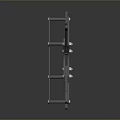 Gray Cross Shaped Metal Frame With Four Arms Holes And Mounting Joints