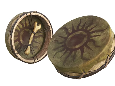 ethnic wind drum shaman drum 3d model ethnic wind drum shaman drum 3d model
