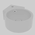 White Ceramic Wall Mounted Washbasin With Modern Minimalist Design And Single Faucet Hole
