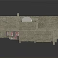 Building Structure Section View With Internal Metal Frames And Concrete Pipes