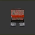 Red Tracked Utility Vehicle With Rusty Dump Bed For Construction Work 3d model