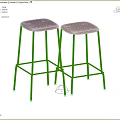 Modern Industrial Bar Stools With Natural Solid Wood Seat And Sturdy Metal Legs For Home