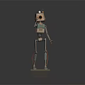 modern robot unicycle robot twin-wheeled robot 3d model