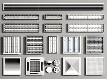 Modern Grille Lamp 3d model