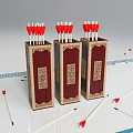 Traditional Archery Photo Spot With Three Red Arrow Targets And Golden Patterned Pillars