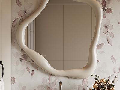 Bathroom mirror Decorative mirror Makeup mirror Mirror 3d model