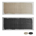 Soft Square Rugs in Light Brown and Dark Gray for Modern Home Interior Decor