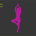 Woman Doing Yoga Single Leg Standing With Hands Raised In Pink Sports Bra Maroon Shorts