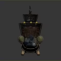 Detailed Decorative Pirate Ship Model With Sails Lanterns And Wooden Accents