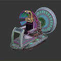Futuristic Hover Vehicle With Transparent Cockpit Glowing Wheel And Sleek Tech Design