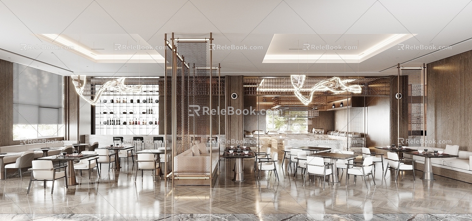 New Chinese Buffet Restaurant 3d model