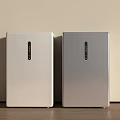 White and Silver Refrigerators Freezers Placed Against the Wall On Wooden Floor in Modern Setting