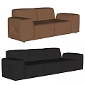 Modern Multi Seater Sofa Featuring Diamond Stitched Design in Brown and Gray by Moooi
