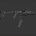 Tactical Green Black Rifle With Modular Rail System And Ergonomic Grip 3d model