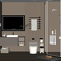 Modern Bathroom Interior Design With Glass Shower Enclosure Vanity Mirror And Natural Light
