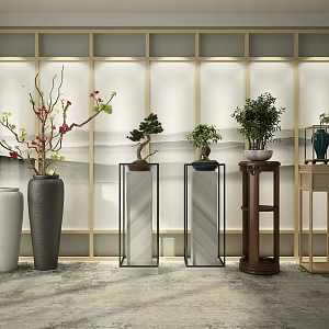 New Chinese Bonsai Ornaments 3d model