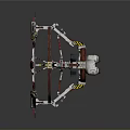 Circular Mechanical Structure With Red And White Components And Gear Details