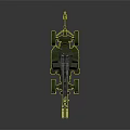 Green Military Towed Artillery Piece With Long Barrel Wheeled Trailer And Mechanical Details