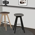 Bar Chair Bar Stool High Stool 3d model