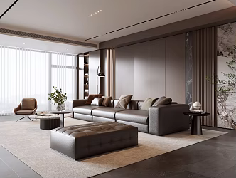 Italian Living Room Light Luxury Sofa Coffee Table 3d model