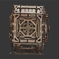 Wood Trick Commercial Equipment With Wooden Mechanical Structure And Cube Design