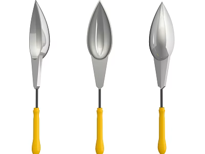 Durable Stainless Steel Hardware Tools Set of Three with Yellow Handles 3d model