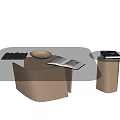 Modern Coffee Table With Glass Top Gold Metal Base Open Book Cup And Side Table