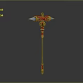 Cold weapons Sword Axe Hook Fork Spear Trident Melee Weapon Military 3d model