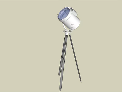 Modern Floor Lamp With Tripod Stand And Adjustable White Lampshade 3d model
