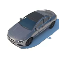 Gray Mercedes Benz Sedan With Modern Sleek Exterior And Black Wheels Design