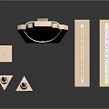Stylish Fashion Accessories Including Necklace Earrings And Bracelets On Display Stand