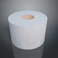Soft White Textured Toilet Paper Roll Household Essential For Daily Bathroom Use