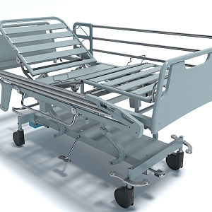 Style Medical Equipment Hospital Bed Functional Bed Nursing Bed Auxiliary Bed 3d model