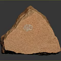 Natural Wood Stone With Orange Color And Rough Surface Texture Details