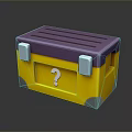 Yellow And Purple Household Storage Box With Question Mark Design For Home Organizing