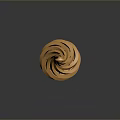 Gold Multi Layered Spiral Design Pendant With Metallic Shiny Finish Modern Fashion Accessory