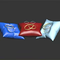 Fashionable Clothing Accessories Colorful Pillows With Metal Rings In Blue Red Light Blue