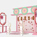 Commercial Event Display Equipment With Pink Cherry Blossom Themed Decorative Structures