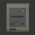 Vintage Retro Computer Desktop With Gray Case Front Panel Buttons And Disk Drive Slots 3d model
